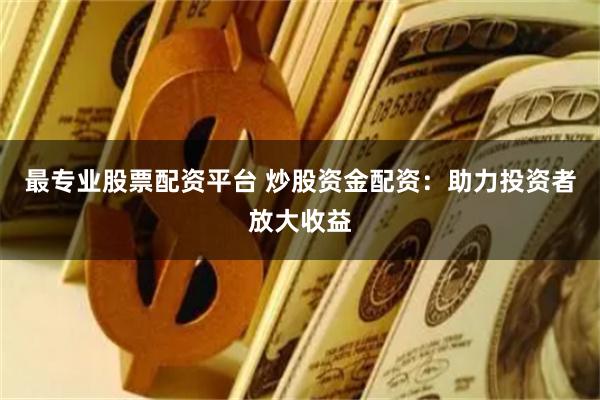 最专业股票配资平台 炒股资金配资：助力投资者放大收益